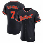 Silnrao D.Tigers #7 Kevin McGonigle Player Navy Limited Elite Home Game Stitched Jerseys