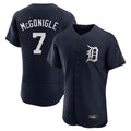 Silnrao D.Tigers #7 Kevin McGonigle Player Navy Limited Elite Home Stitched Jerseys