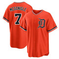 Silnrao D.Tigers #7 Kevin McGonigle Player Orange Home Game Stitched Jerseys