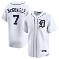 Silnrao D.Tigers #7 Kevin McGonigle Player White Home Limited Stitched Jerseys
