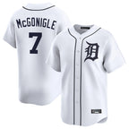 Silnrao D.Tigers #7 Kevin McGonigle Player White Home Limited Stitched Jerseys