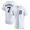 Silnrao D.Tigers #7 Kevin McGonigle Player White Limited Elite Home Stitched Jerseys