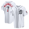 Silnrao D.Tigers #7 Kevin McGonigle White 2026 All-Star Edition Stars & Stripes Stadium Jerseys-1
