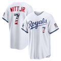 Silnrao D.Tigers #7 Kevin McGonigle White 2026 All-Star Edition Stars & Stripes Stadium Jerseys