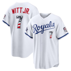 Silnrao D.Tigers #7 Kevin McGonigle White 2026 All-Star Edition Stars & Stripes Stadium Jerseys