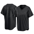 Silnrao D.Tigers #8 Matt Vierling Player Black T-shirt Home Game Stitched Jerseys
