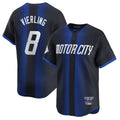 Silnrao D.Tigers #8 Matt Vierling Player Navy City Connect Home Limited Stitched Jerseys