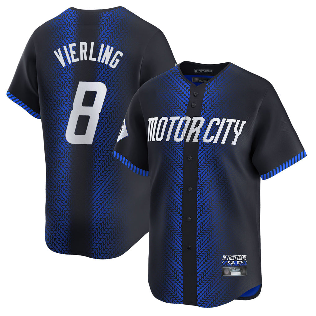 Silnrao D.Tigers #8 Matt Vierling Player Navy City Connect Home Limited Stitched Jerseys