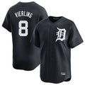Silnrao D.Tigers #8 Matt Vierling Player Navy Home Limited Game Stitched Jerseys