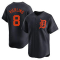 Silnrao D.Tigers #8 Matt Vierling Player Navy Home Limited Stitched Jerseys