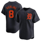 Silnrao D.Tigers #8 Matt Vierling Player Navy Home Limited Stitched Jerseys