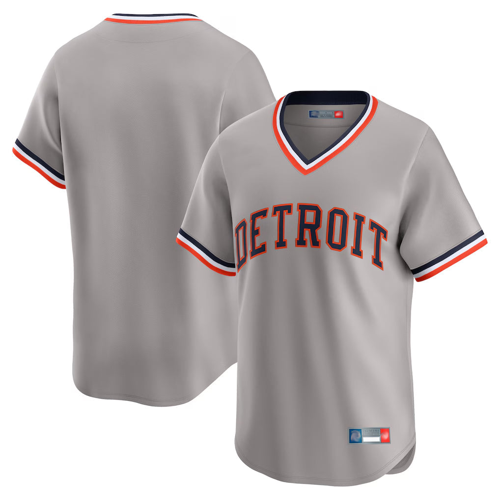 Silnrao D.Tigers ## Tigers Blank Player Gray Cooperstown T-shirt Home Game Stitched Jerseys