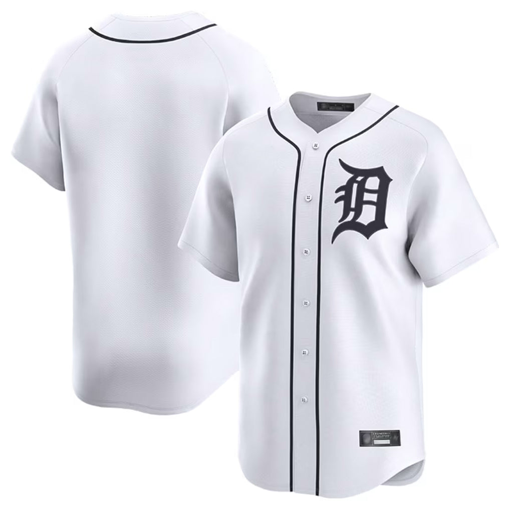 Silnrao D.Tigers ## Tigers Blank Player White Home Limited Stitched Jerseys