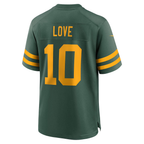 Silnrao GB.Packers #10 Jordan Love Green Alternate Game Stitched Jerseys