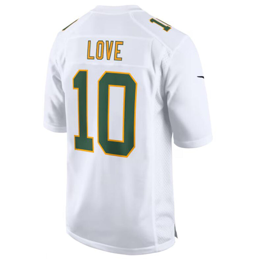 Silnrao GB.Packers #10 Jordan Love White Fashion Game Jersey American Stitched Jerseys