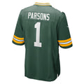 Silnrao GB.Packers #1 Micah Parsons Player Green Home Game Stitched  Jerseys
