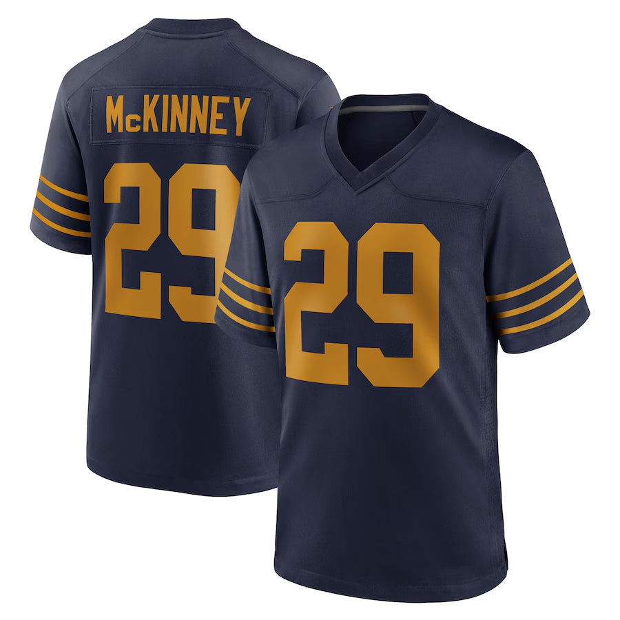 Silnrao GB.Packers #29 Xavier McKinney Player Navy The 1923 Classic Game Stitched Jersey