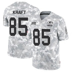 Silnrao GB.Packers #85 Tucker Kraft Player Arctic Camo Salute to Service Stitched Jerseys
