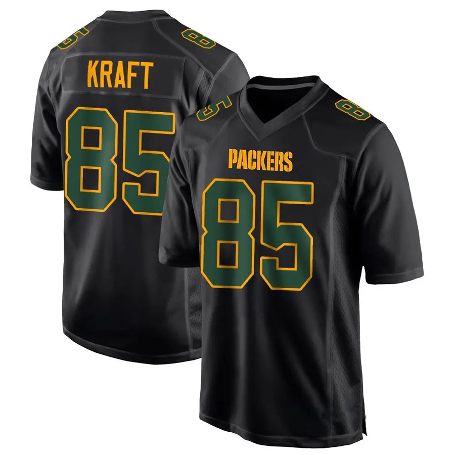Silnrao GB.Packers #85 Tucker Kraft Player Black Fashion Game Stitched Jerseys