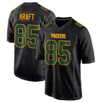 Silnrao GB.Packers #85 Tucker Kraft Player Black Fashion Game Stitched Jerseys