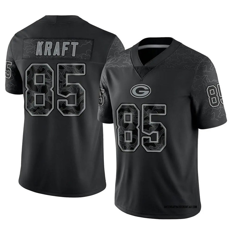 Silnrao GB.Packers #85 Tucker Kraft Player Black RFLCTV Limited Stitched Jerseys
