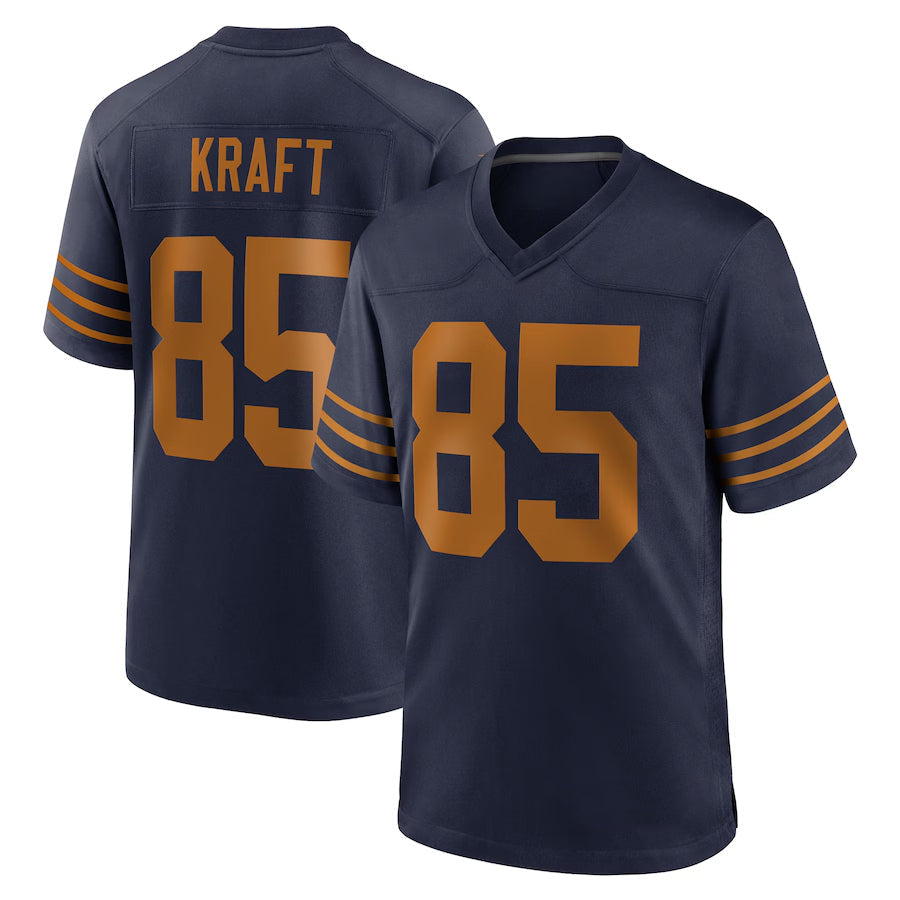 Silnrao GB.Packers #85 Tucker Kraft Player Navy The 1923 Classic Game Stitched Jersey