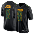 Silnrao GB.Packers #8 Josh Jacobs Player Black Fashion Game Stitched Jerseys