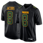 Silnrao GB.Packers #8 Josh Jacobs Player Black Fashion Game Stitched Jerseys