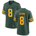 Silnrao GB.Packers #8 Josh Jacobs Player Green Home Replica Stitched Jerseys