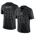 Silnrao GB.Packers #92 Reggie White Player Black REFLECTIVE Limited Stitched Jerseys