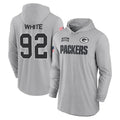 Silnrao GB.Packers #92 Reggie White Player Gray Hoodies Game Stitched Jerseys