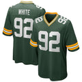Silnrao GB.Packers #92 Reggie White Player Green Home Game Stitched Jersey