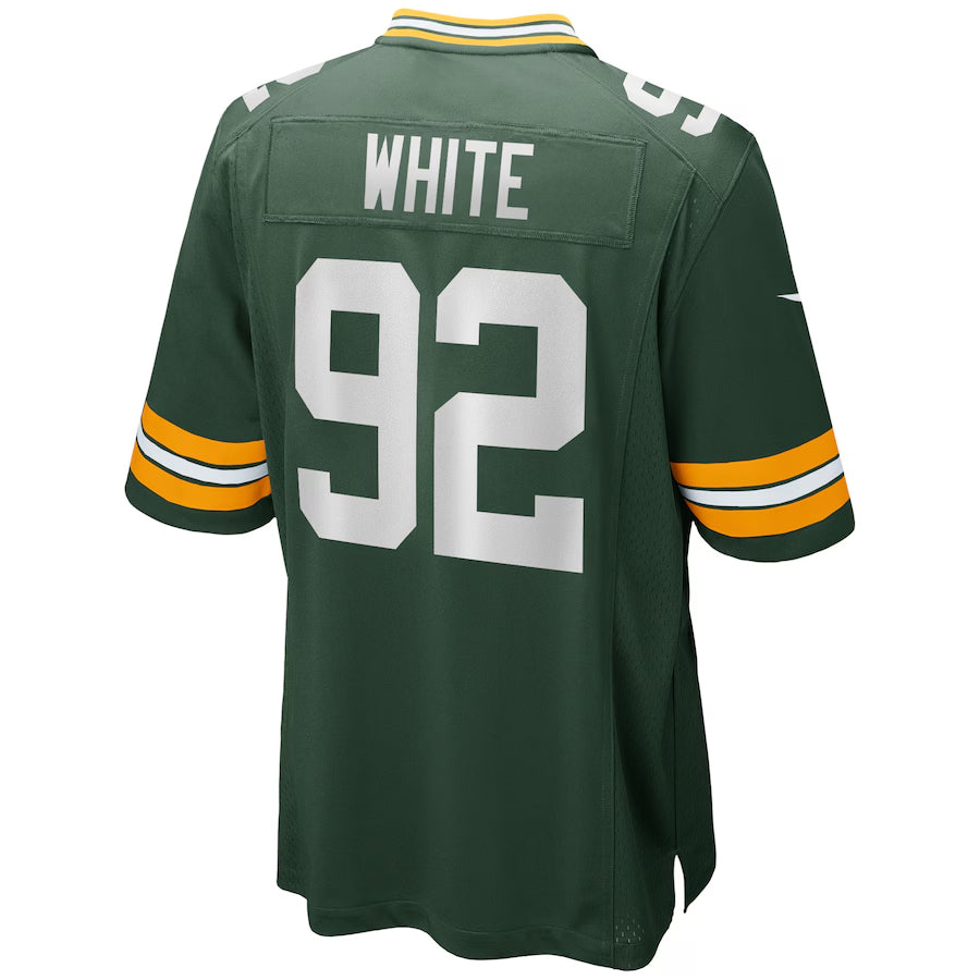 Silnrao GB.Packers #92 Reggie White Player Green Home Game Stitched Jerseys