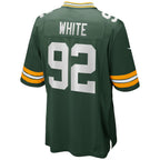 Silnrao GB.Packers #92 Reggie White Player Green Home Game Stitched Jerseys