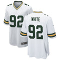 Silnrao GB.Packers #92 Reggie White Player White Home Game Stitched Jersey