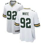 Silnrao GB.Packers #92 Reggie White Player White Home Game Stitched Jersey
