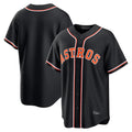Silnrao H.Astros Black Fashion Out Home Game Blank Player Stitched Jerseys
