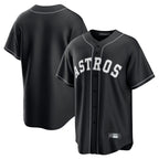 Silnrao H.Astros Black Home Game Blank Player Stitched Jerseys