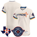 Silnrao H.Astros Cream City Connect Texas Patch Vapor Premier Blank Player Limited Elite Home Stitched Jerseys