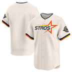 Silnrao H.Astros Cream Limited Home Blank Player Stitched Jerseys