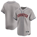 Silnrao H.Astros Gray Home Limited Blank Player Stitched Jerseys