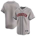 Silnrao H.Astros Gray Home Limited Blank Player Stitched Jerseys