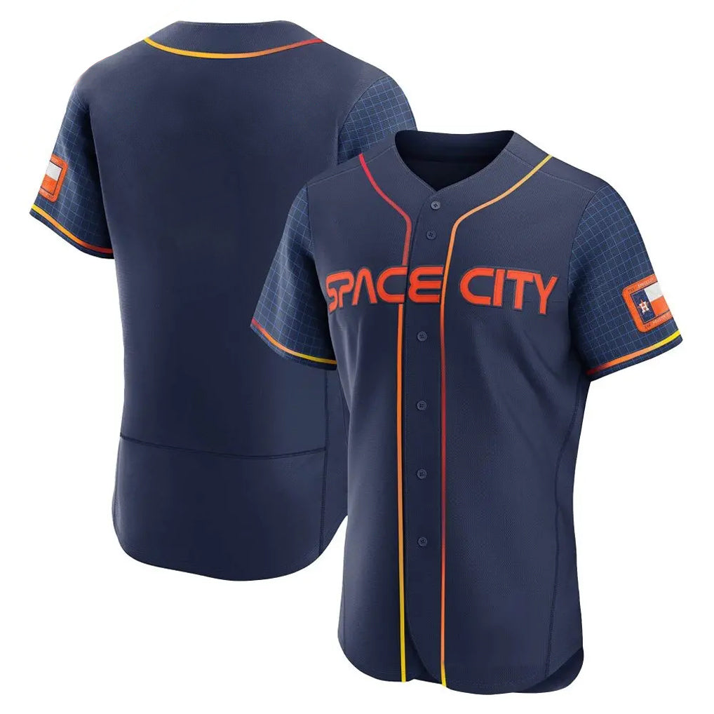 Silnrao H.Astros Navy City Connect Limited Elite Home Blank Player Stitched Jerseys