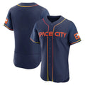 Silnrao H.Astros Navy City Connect Limited Elite Home Blank Player Stitched Jerseys