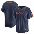 Silnrao H.Astros Navy City Connect Limited Home Blank Player Stitched Jerseys