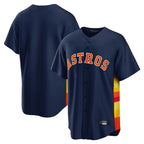 Silnrao H.Astros Navy Home Game Blank Player Stitched Jerseys