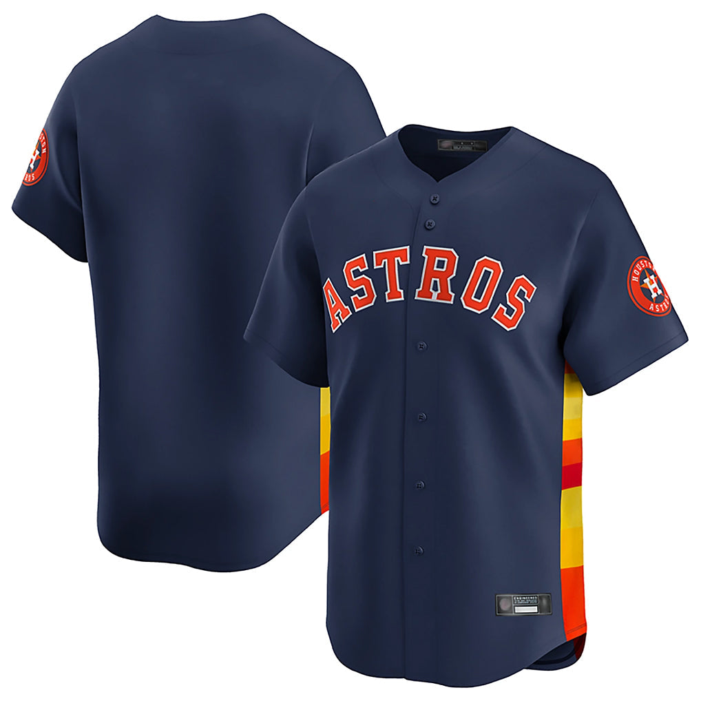 Silnrao H.Astros Navy Home Limited Blank Player Stitched Jerseys