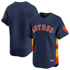 Silnrao H.Astros Navy Home Limited Blank Player Stitched Jerseys