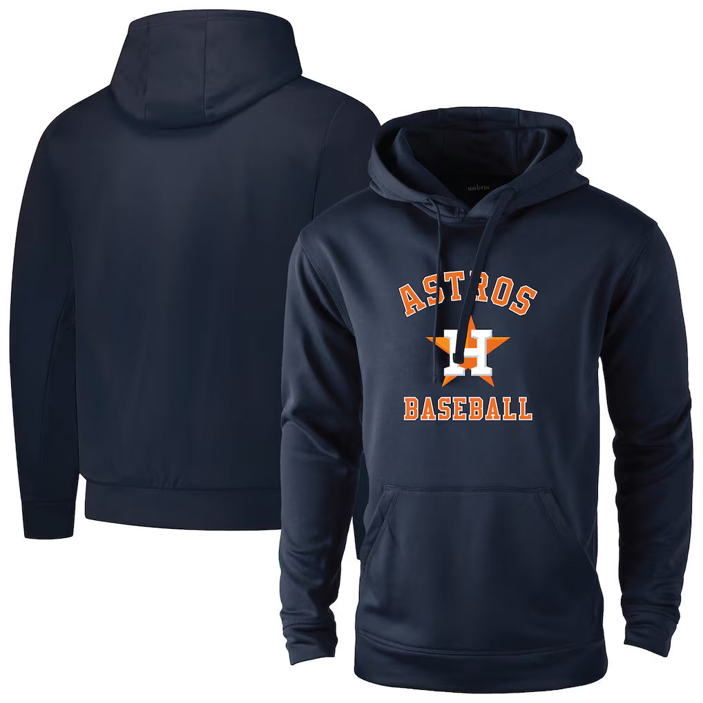 Silnrao H.Astros Navy Pullover Hoodie Blank Player Stitched Jerseys