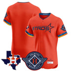 Silnrao H.Astros Orange City Connect Texas Patch Vapor Premier Blank Player Limited Elite Home Stitched Jerseys